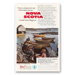 1961 Nova Scotia Canada Print Ad | Blue Rocks