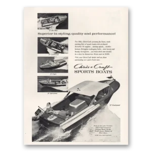 1961 Chris Craft Print Ad | Sports Boats
