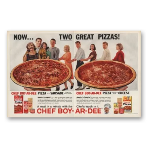 1961 Chef Boy-Ar-Dee Print Ad | Great Pizzas
