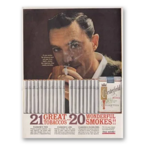 1961 Chesterfield Cigarettes Print Ad | Great Tobaccos