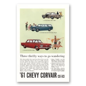 1961 Chevrolet Corvair Print Ad | Wandering Lakewoood