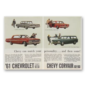 1961 Chevrolet Corvair Print Ad | Match Personality
