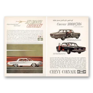 1961 Chevrolet Corvair Print Ad | Monzas