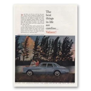 1961 Plymouth Valiant Print Ad | Best Things In Life Are Carefree