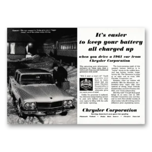 1961 Chrysler Corporation Print Ad | Charged Up