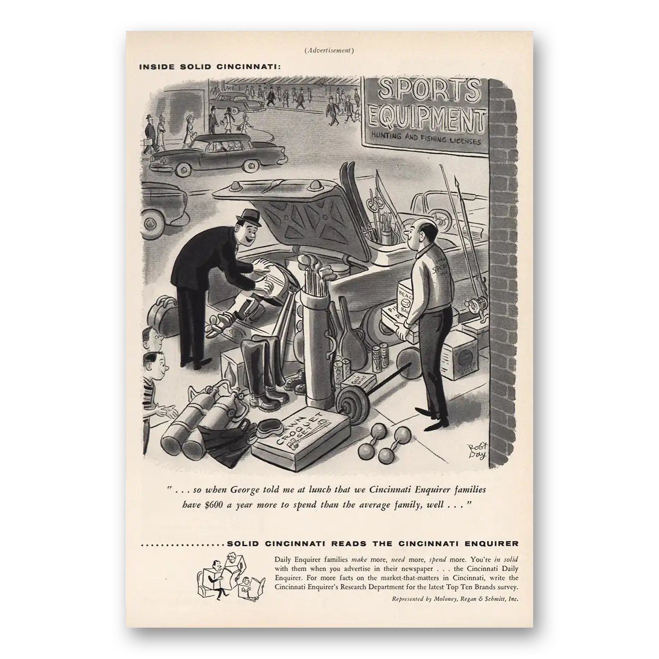 1961 Cincinnati Enquirer Print Ad | Sports Equipment