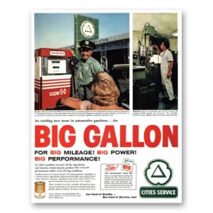 1961 Cities Service Print Ad | Big Gallon
