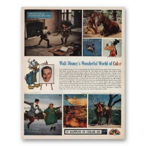 1961 NBC National Broadcasting Print Ad | Walt Disney