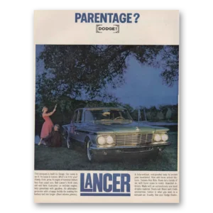 1961 Dodge Lancer Print Ad | Parentage