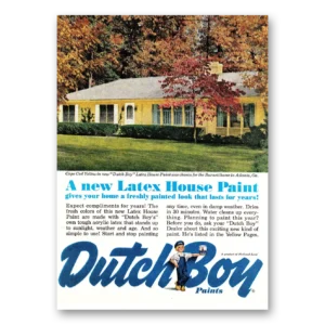 1961 Dutch Boy Paint Print Ad | Latex Paint