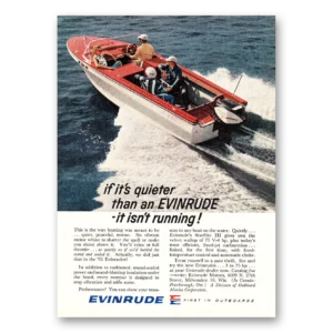 1961 Evinrude Print Ad | Quieter