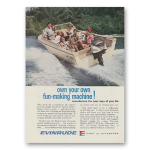 1961 Evinrude Print Ad | Fun Making Machine