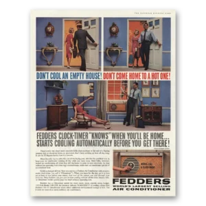 1961 Fedders Air Conditioning Print Ad | Empty House