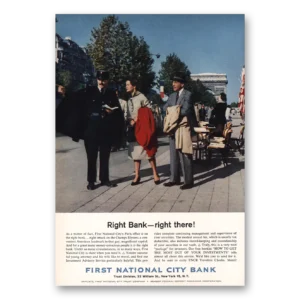 1961 First National City Bank Print Ad | Right Bank Right There