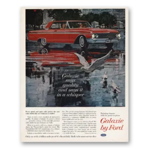 1961 Ford Galaxie Print Ad | Whisper