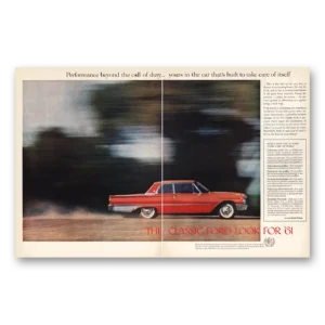 1961 Ford Galaxie Print Ad | Club Victoria Performance Beyond
