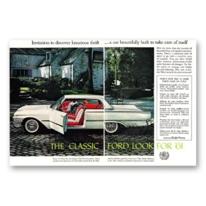 1961 Ford Galaxie Print Ad | Luxurious Thrift