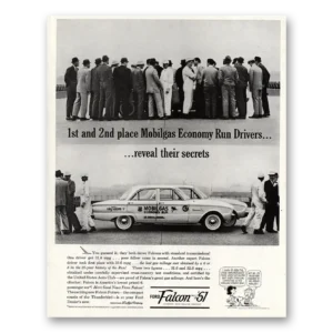 1961 Ford Falcon Print Ad | Mobilgas