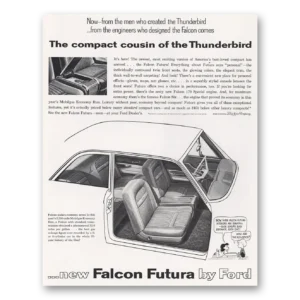1961 Ford Falcon Futura Print Ad | Compact Cousin