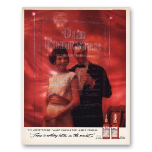 1961 Old Forester Print Ad | Unmistakable Flavor