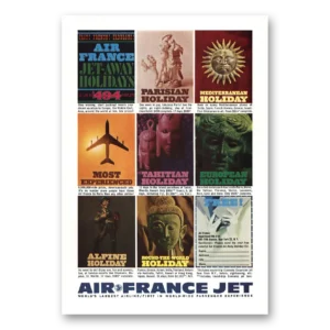 1961 Air France Print Ad | Jet Away Holidays