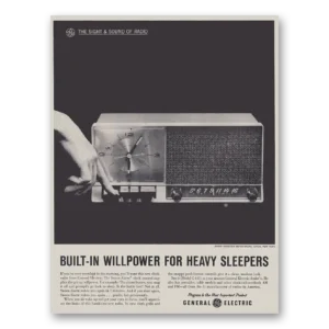 1961 General Electric Radio Print Ad | Ge Heavy Sleepers