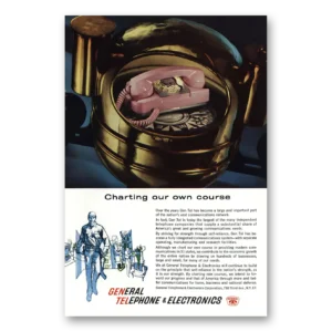 1961 General Telephone GTE Print Ad | Charting Own Course