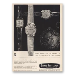 1961 Girard Perregaux Print Ad | 170 Years