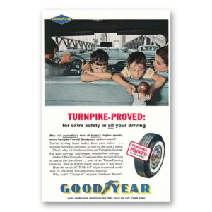 1961 Goodyear Tires Print Ad | Turnpike Proved