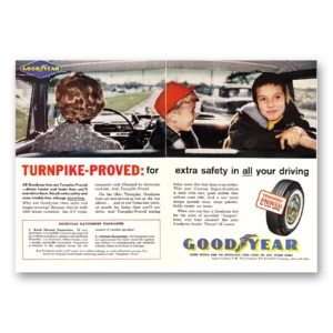1961 Goodyear Tires Print Ad | Turnpike Proved
