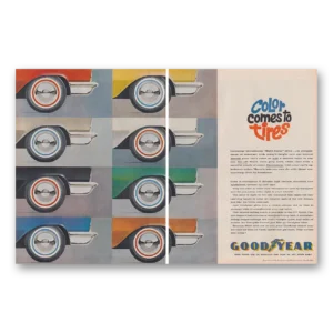 1961 Goodyear Tires Print Ad | Color Comes