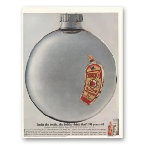 1961 Gordons Gin Print Ad | Inside Bottle Holiday Drink Lrg
