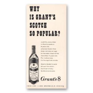 1961 Grants Scotch Whisky Print Ad | So Popular
