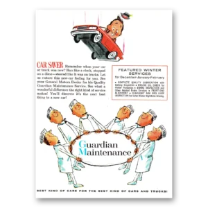 1961 Guardian Maintenance Print Ad | Car Saver