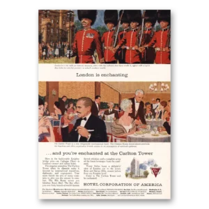 1961 Hotel Corporation of America Print Ad | London Is Enchanting