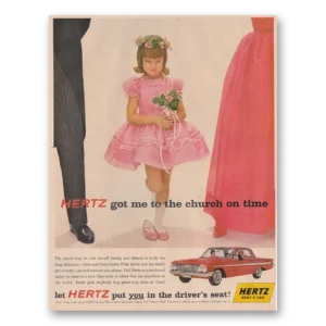 1961 Hertz Rent a Car Print Ad | Church On Time