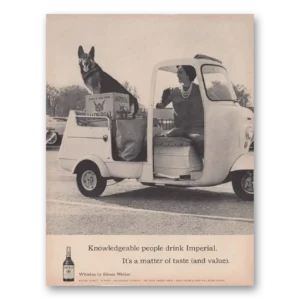1961 Imperial Whiskey Print Ad | German Shep