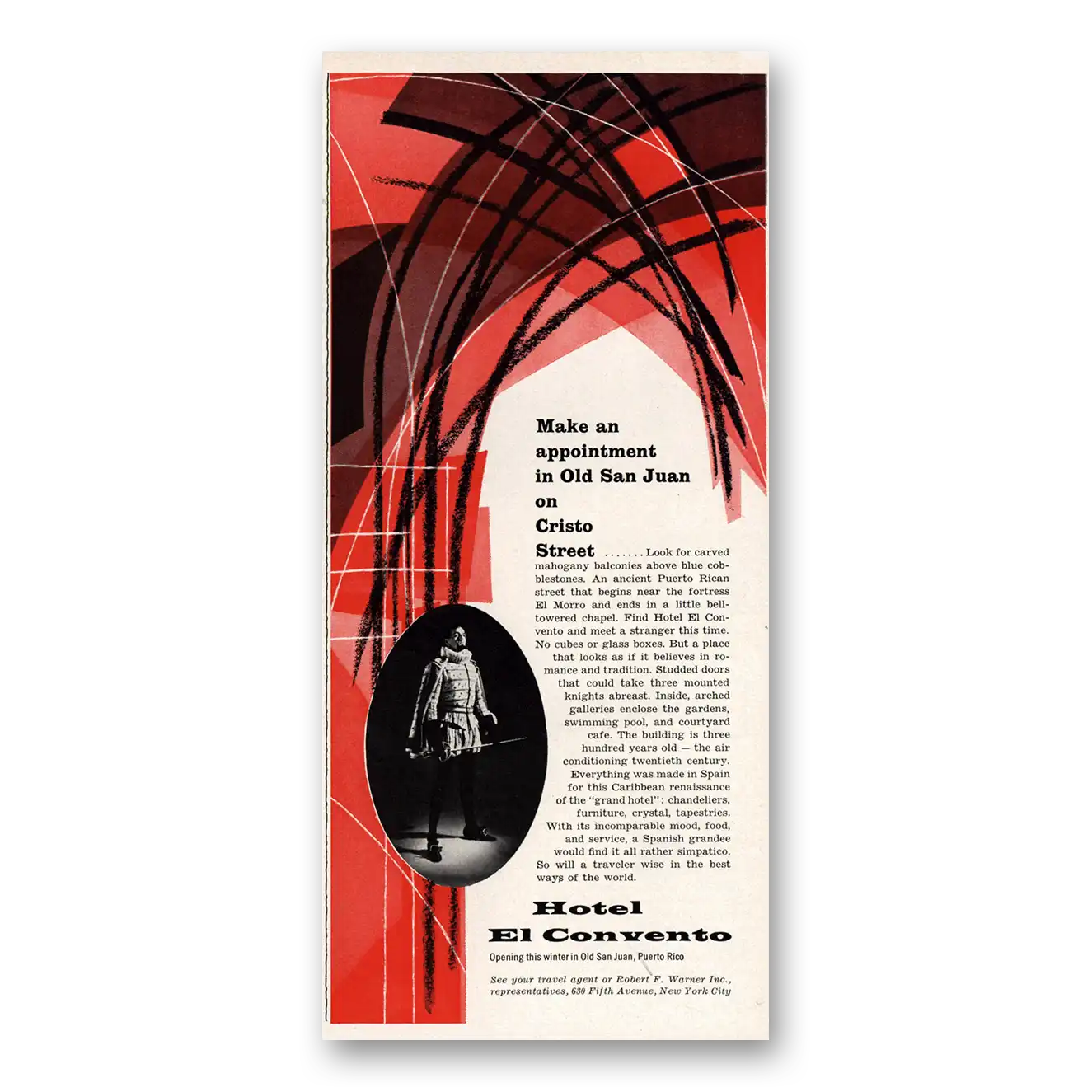 1961 Hotel El Convento Print Ad | Cristo Street