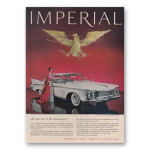 1961 Chrysler Imperial Print Ad | Taste Makers