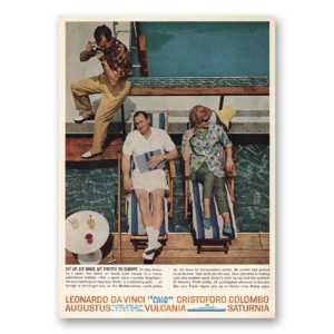 1961 Italian Line Print Ad | Sit Pretty