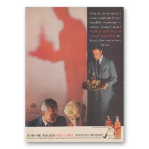 1961 Johnnie Walker Red Label Print Ad | Favour In Whisky