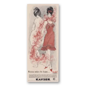 1961 Kayser Hosiery Print Ad | Femme Fatale