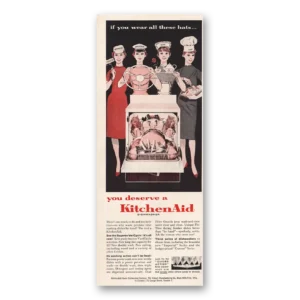1961 KitchenAid Dishwasher Print Ad | These Hats
