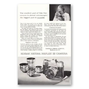 1961 Kodak Retina Camera Print Ad | Almost Microscopic