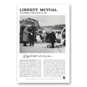 1961 Liberty Mutual Insurance Print Ad | Cut Out Line