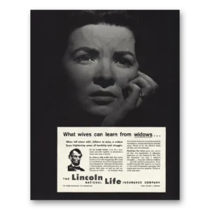 1961 Lincoln National Life Insurance Print Ad | Learn Widows