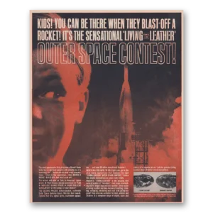 1961 Living Leather Shoes Print Ad | Outer Space