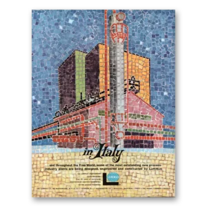 1961 Lummus Company Print Ad | Italy