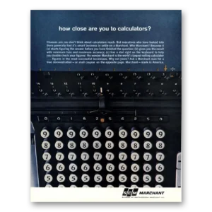1961 Marchant Calculating Machine Print Ad | Calculators