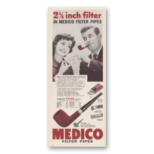 1961 Medico Filter Pipes Print Ad | Crest
